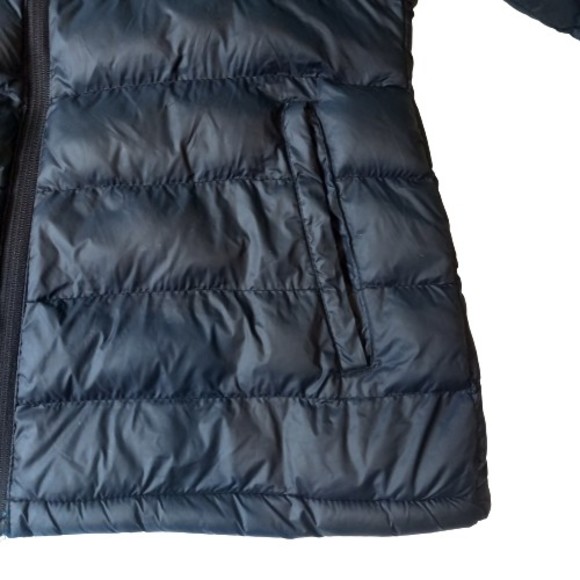 Size 12 Black Padded Hooded Coat Quilted - Picture 6 of 12